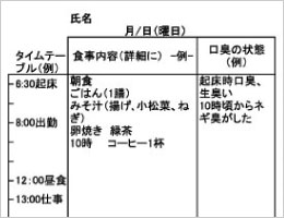 生活リズム調査票