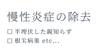 慢性炎症の除去