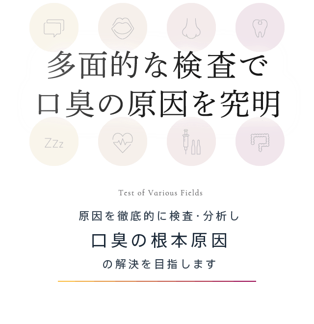 多面的な検査で口臭の原因を究明