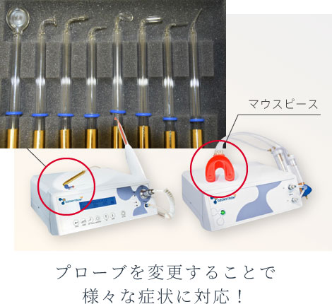 プローブを変更することで様々な症状に対応！